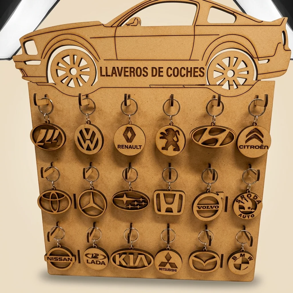 Llaveros de logos de carros (Toyota, Honda, VW, Renault y más)