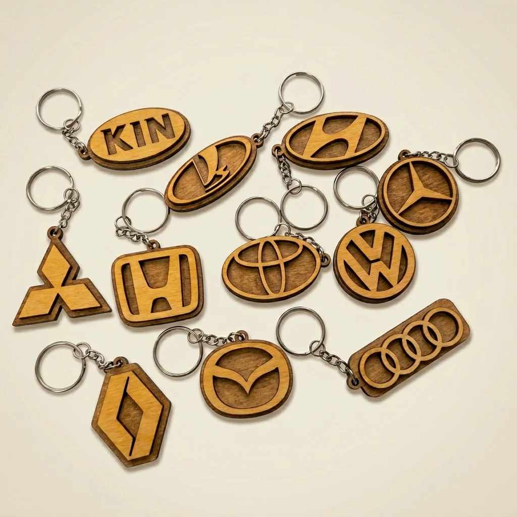 Llaveros de logos de carros (Audi, BMW, Mercedes, Honda y más)