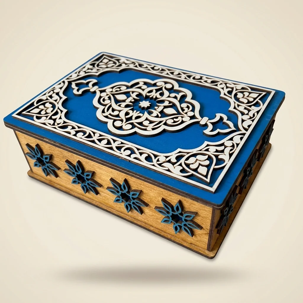 Libro-caja con monograma personalizado